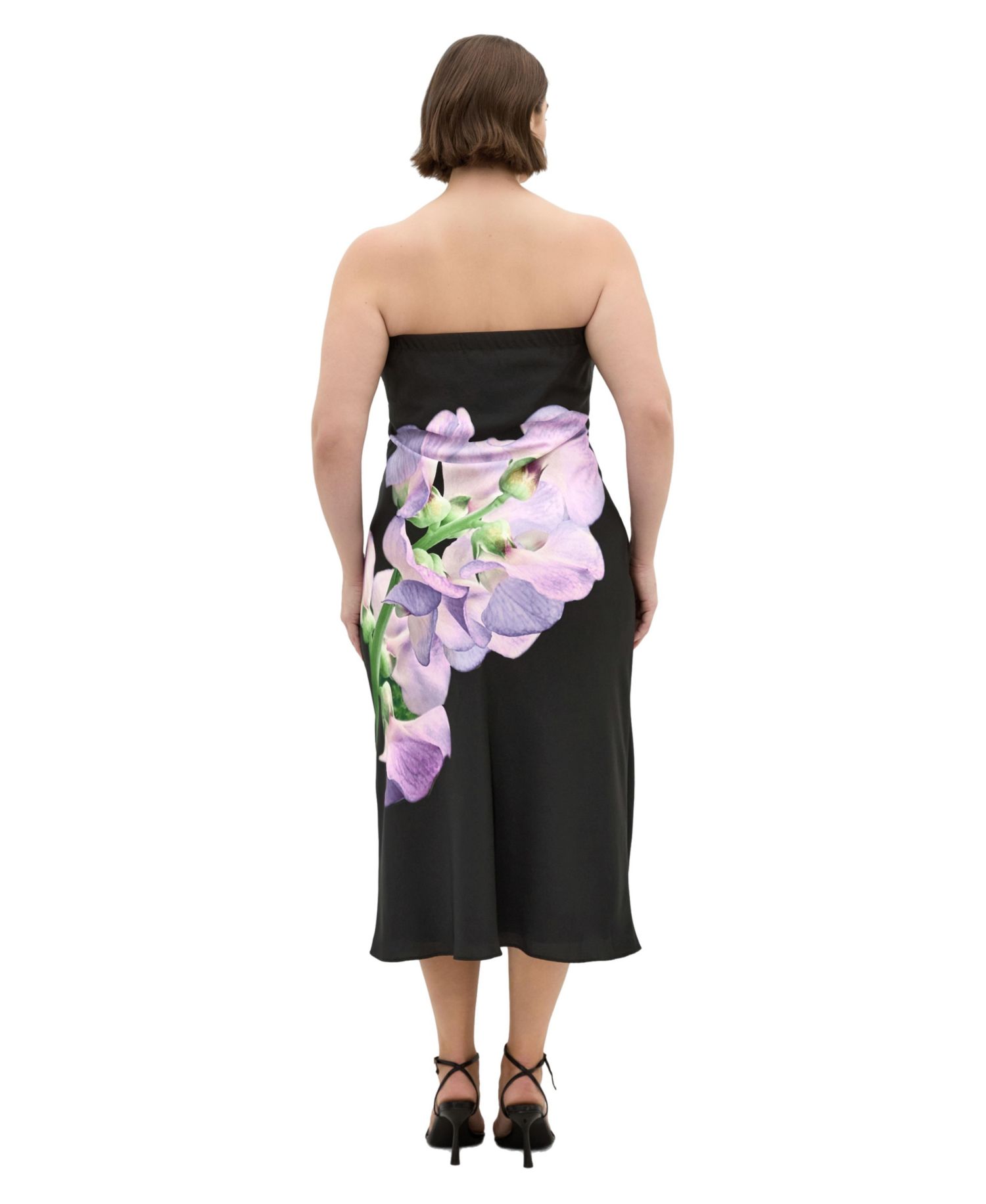 Plus Size Amari Floral-Print Strapless Slip Dress