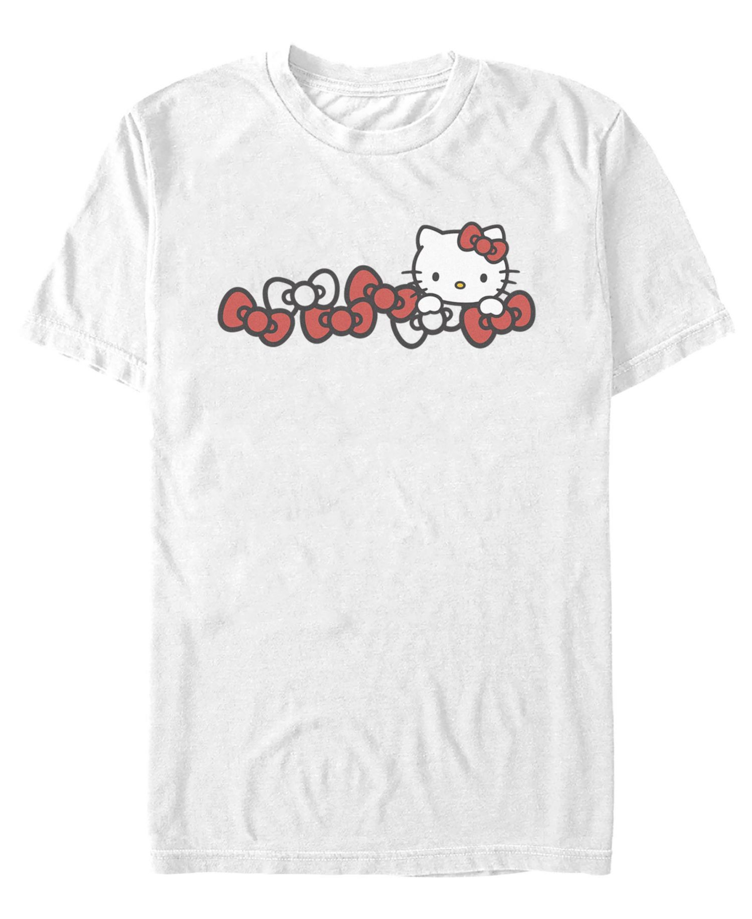 Men's Hello Kitty Repeat Bow and Character Graphic T-Shirt