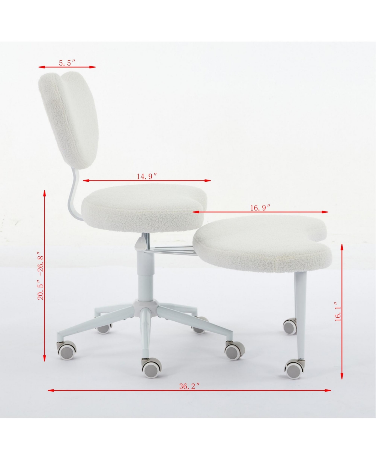Clihome Artificial Rabbit Hair Meditation Chair Plus, Cross Legged Chair, Criss Cross Desk Chair