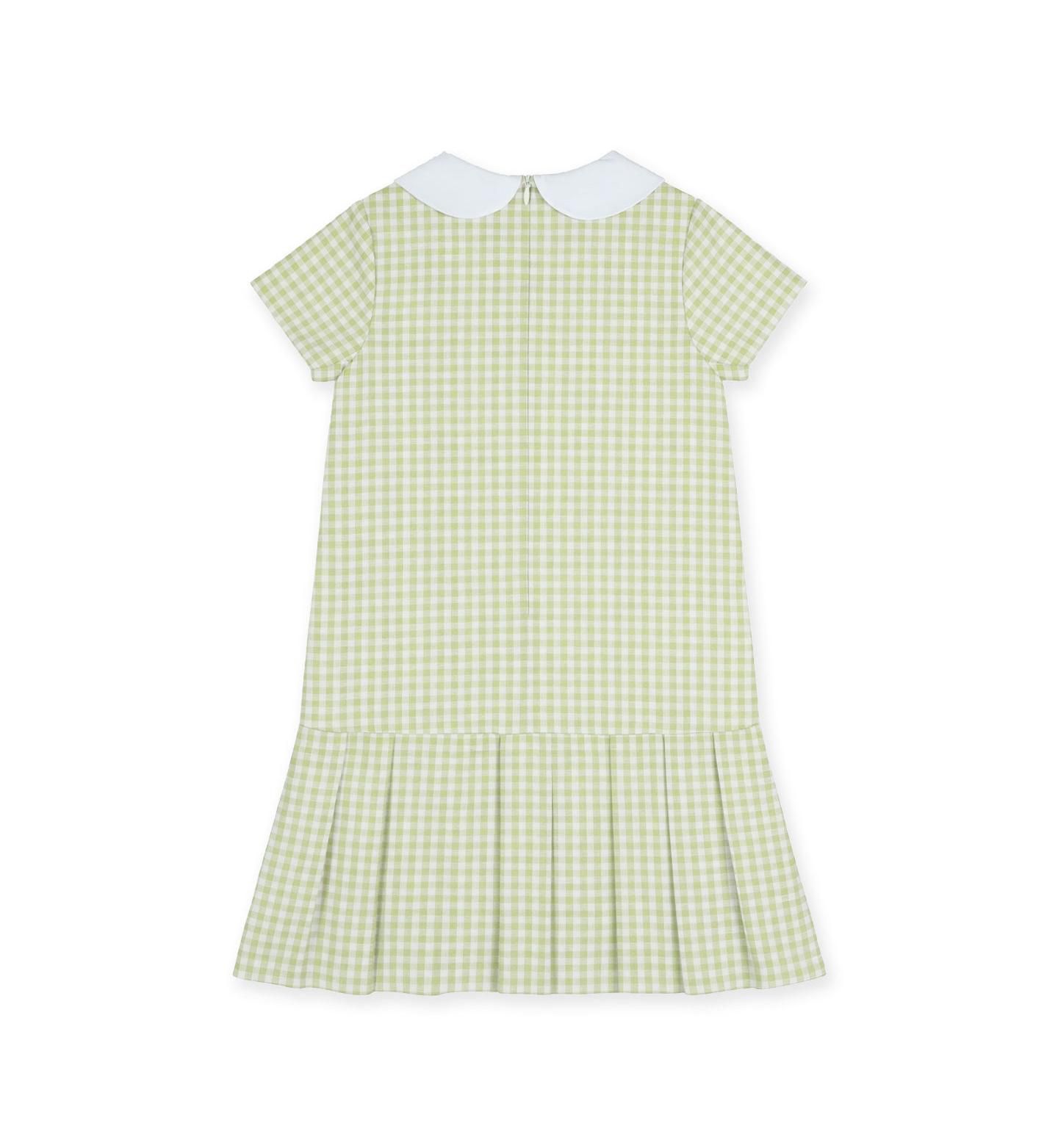 Платья Florence Eiseman Check Dress with Pleated Skirt And Bows для девочек, цвет: Шалфейный / Белый — фото 7