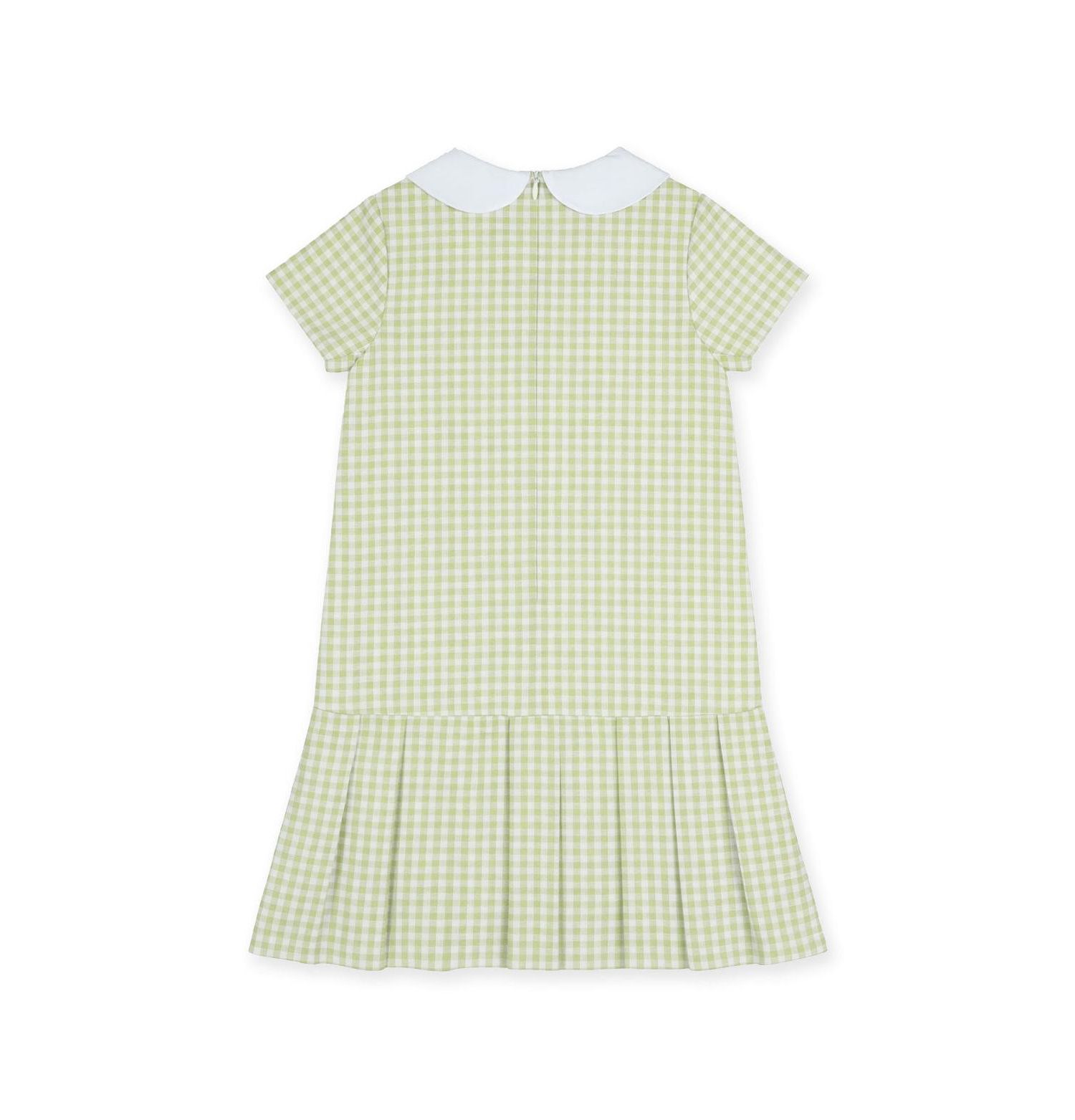 Girls (4-6X) Check Dress with Pleated Skirt And Bows