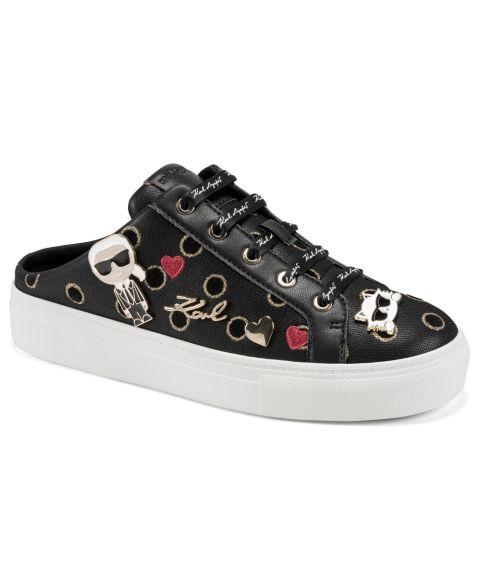 Женские кроссовки KARL LAGERFELD PARIS Cambria Sneaker Mules, цвет: Чёрный / Золотой