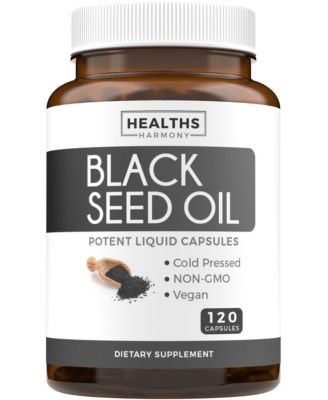 Black Seed Oil Softgels with Nigella Sativa and Vitamin E, 500 mg Each, 120 Softgels