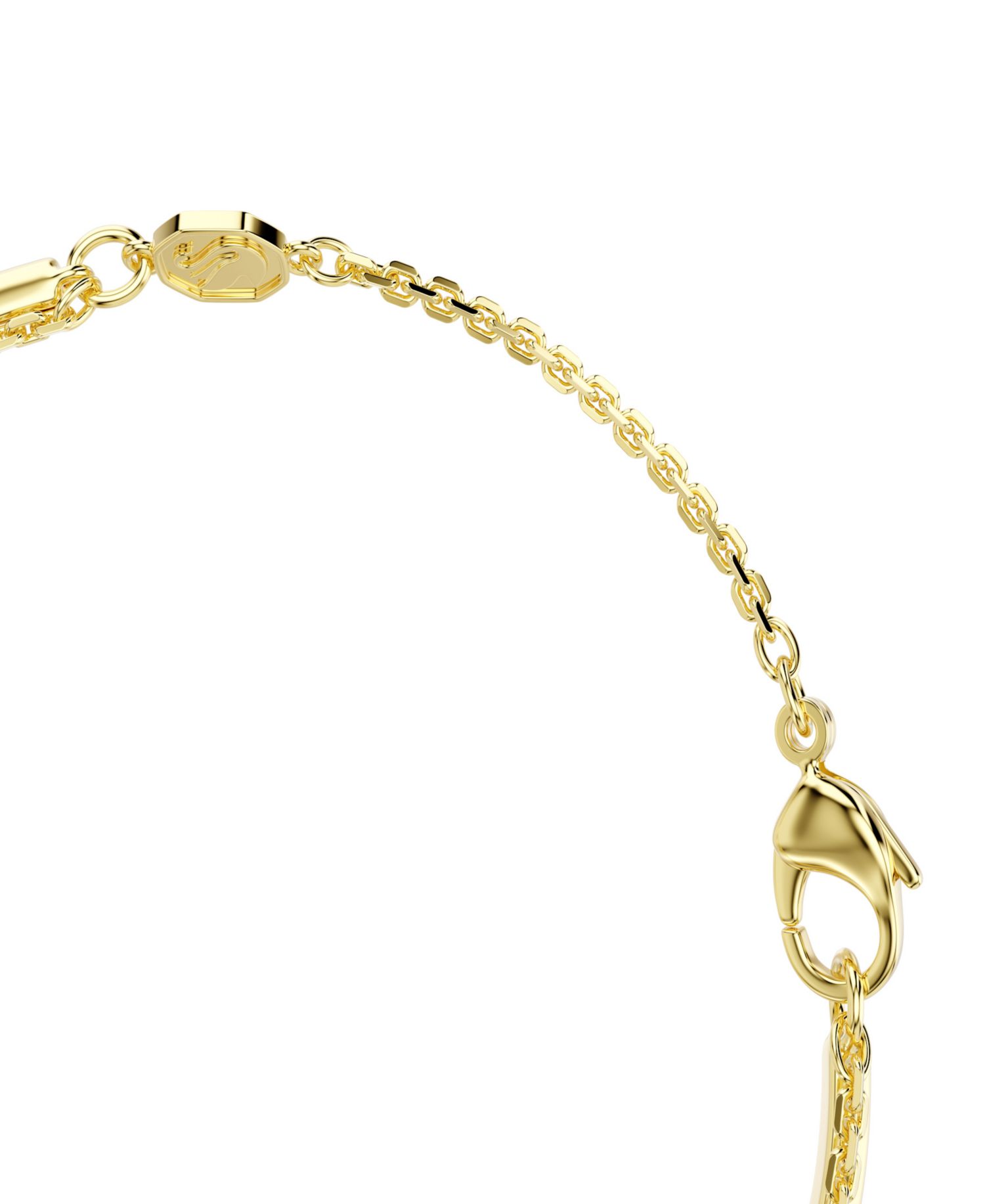 Gold-Tone Plated White Crystal Bracelet