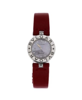 B.Zero1 Quartz Watch in Stainless Steel and Patent with Mother of Pearl 22mm