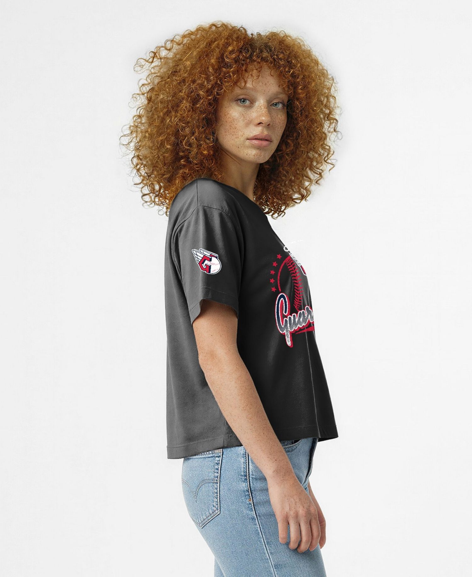 Women's Cleveland Guardians Graphic Oversized-Fit T-Shirt