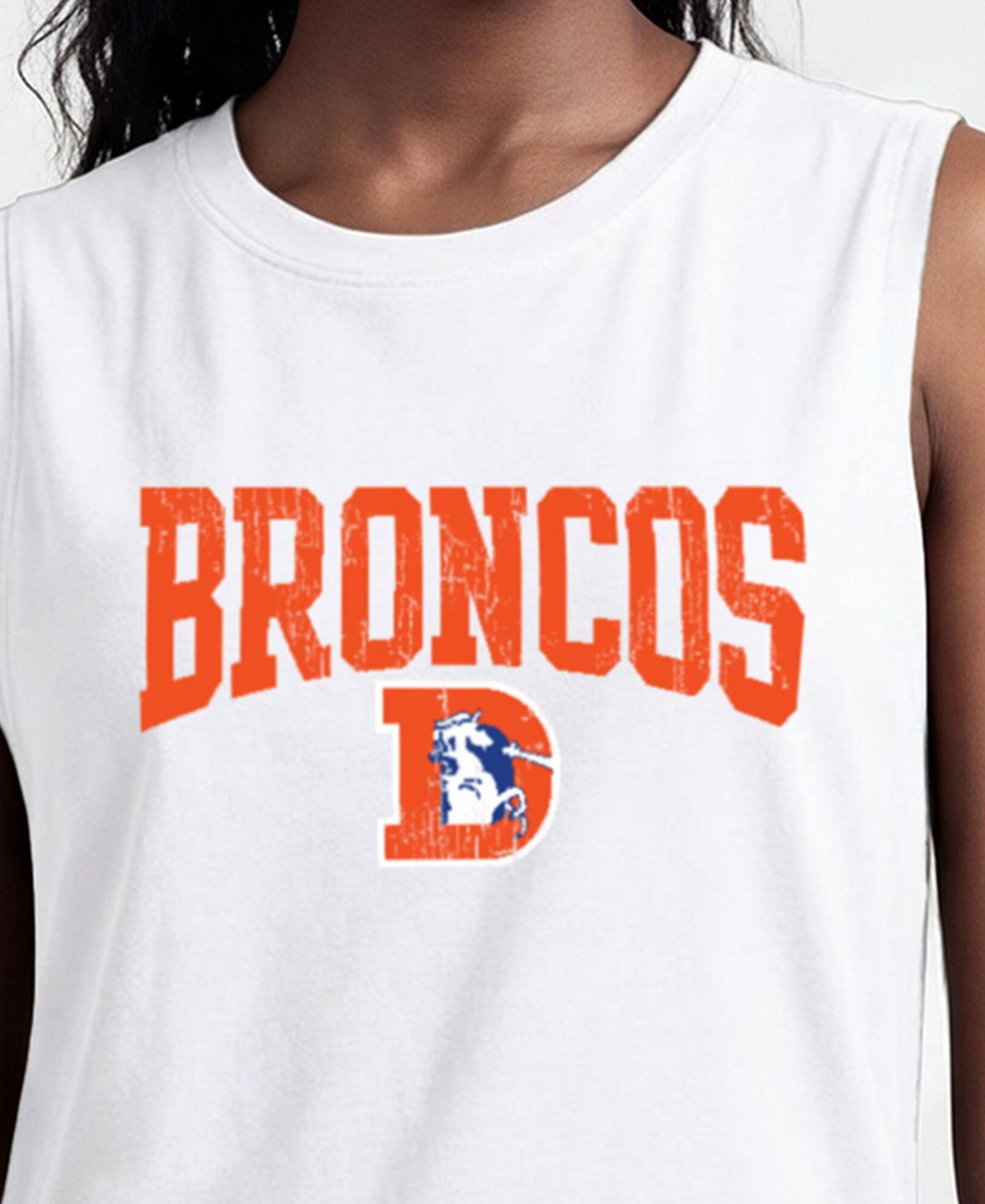 Женский топ Champion Denver Broncos Crewneck Muscle — фото 5