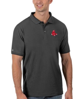 Men's Gray Boston Red Sox Legacy Pique Polo Shirt