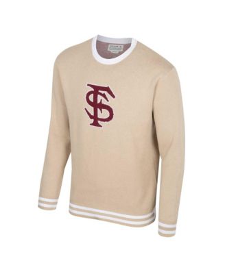 Men's and Women's Tan Florida State Seminoles Renew Knit Vintage Pullover Sweater