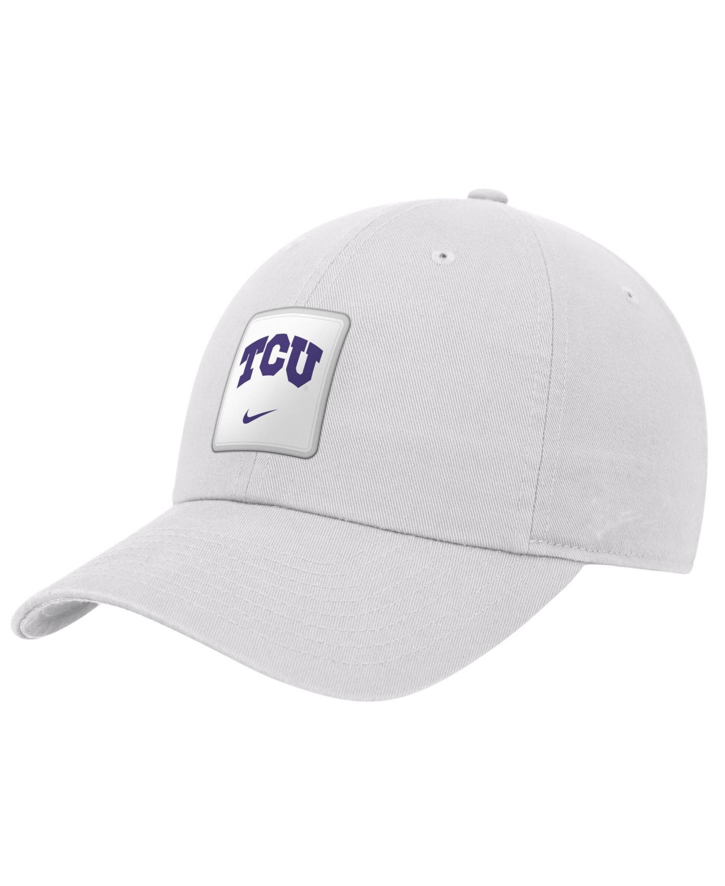 Мужская кепка Nike White TCU Horned Frogs 2026 On-Field Club Adjustable Hat — фото 1
