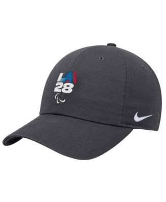 Big Boys and Girls Anthracite LA28 Summer Paralympics Retro Stripe Club Adjustable Hat
