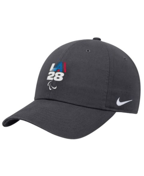 Детская кепка Nike Anthracite LA28 Summer Paralympics Retro Stripe Club Adjustable Hat