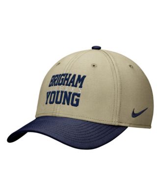 Men's Beige/Navy BYU Cougars Dri-FIT SwooshFlex Hat