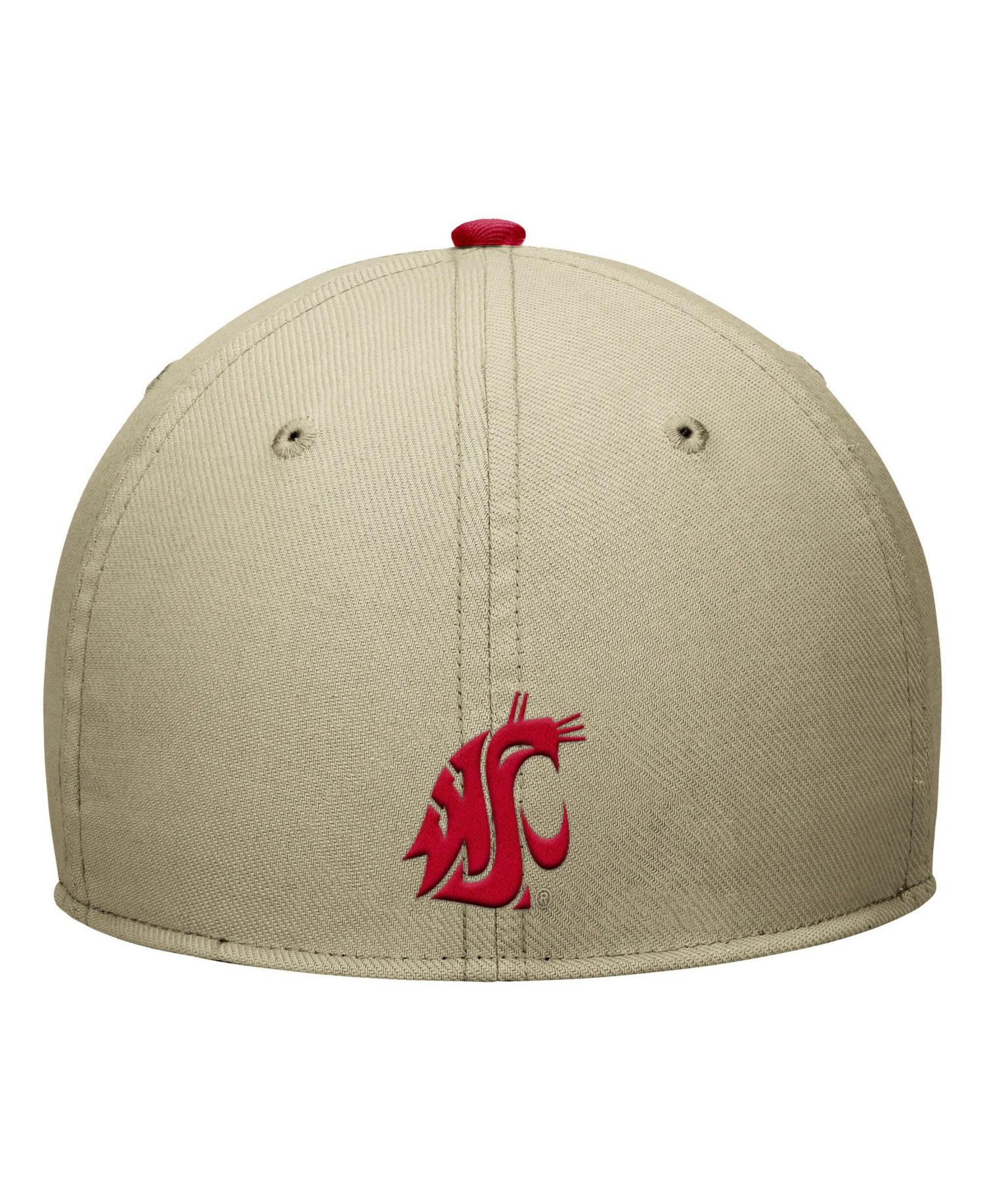 Men's Beige/Crimson Washington State Cougars Dri-FIT SwooshFlex Hat