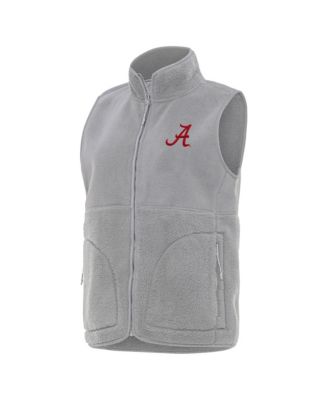 Women's Gray Alabama Crimson Tide Nostalgic Full-Zip Vest