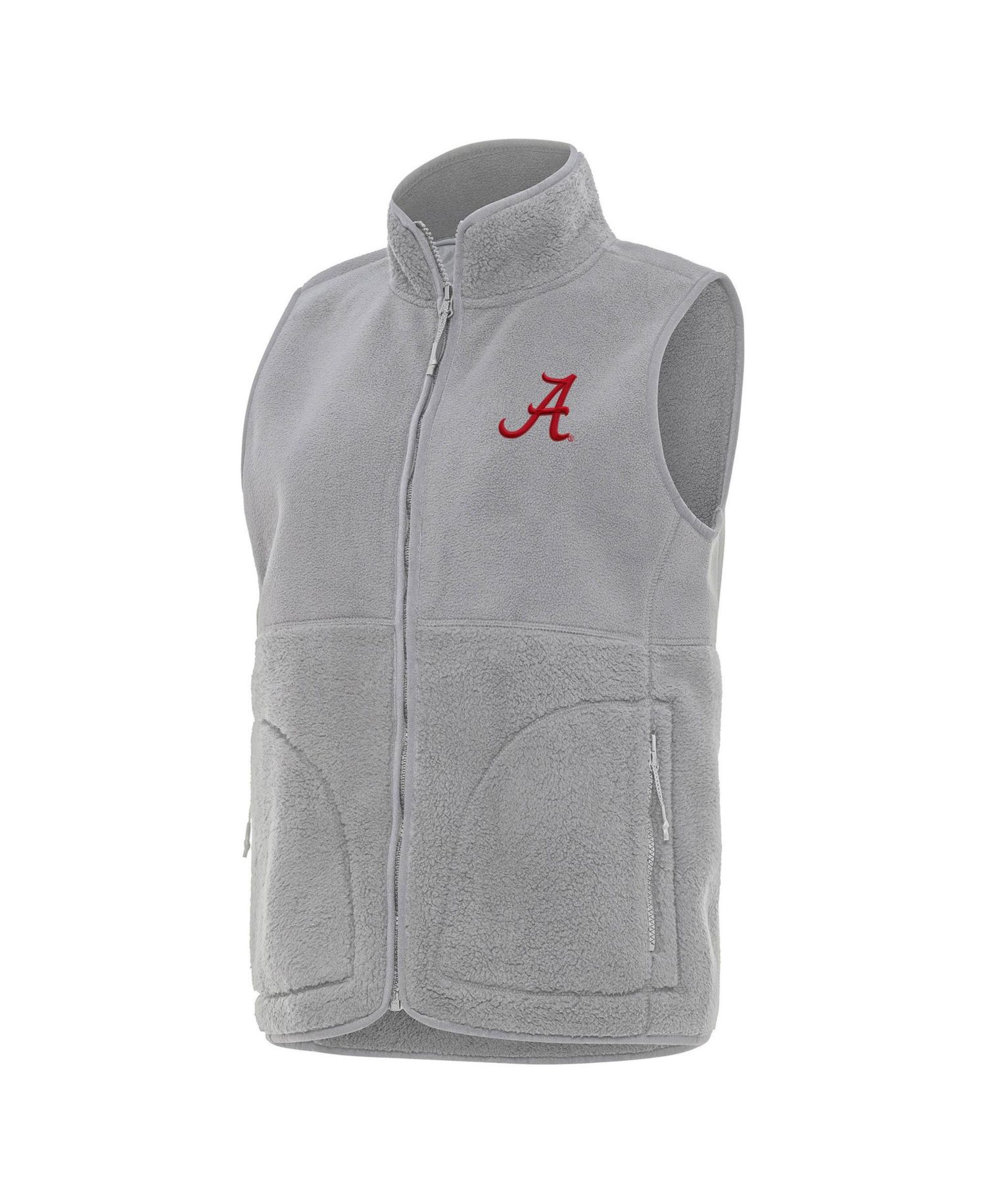 Women's Gray Alabama Crimson Tide Nostalgic Full-Zip Vest