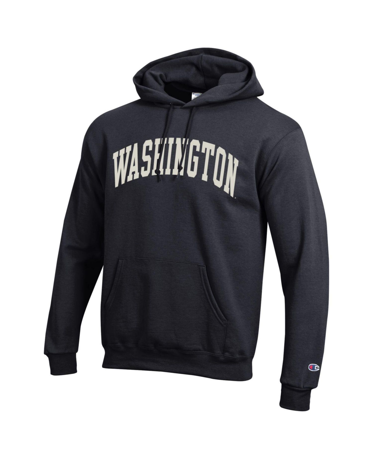 Men's Purple Washington Huskies Basic Arch Fleece Pullover Hoodie