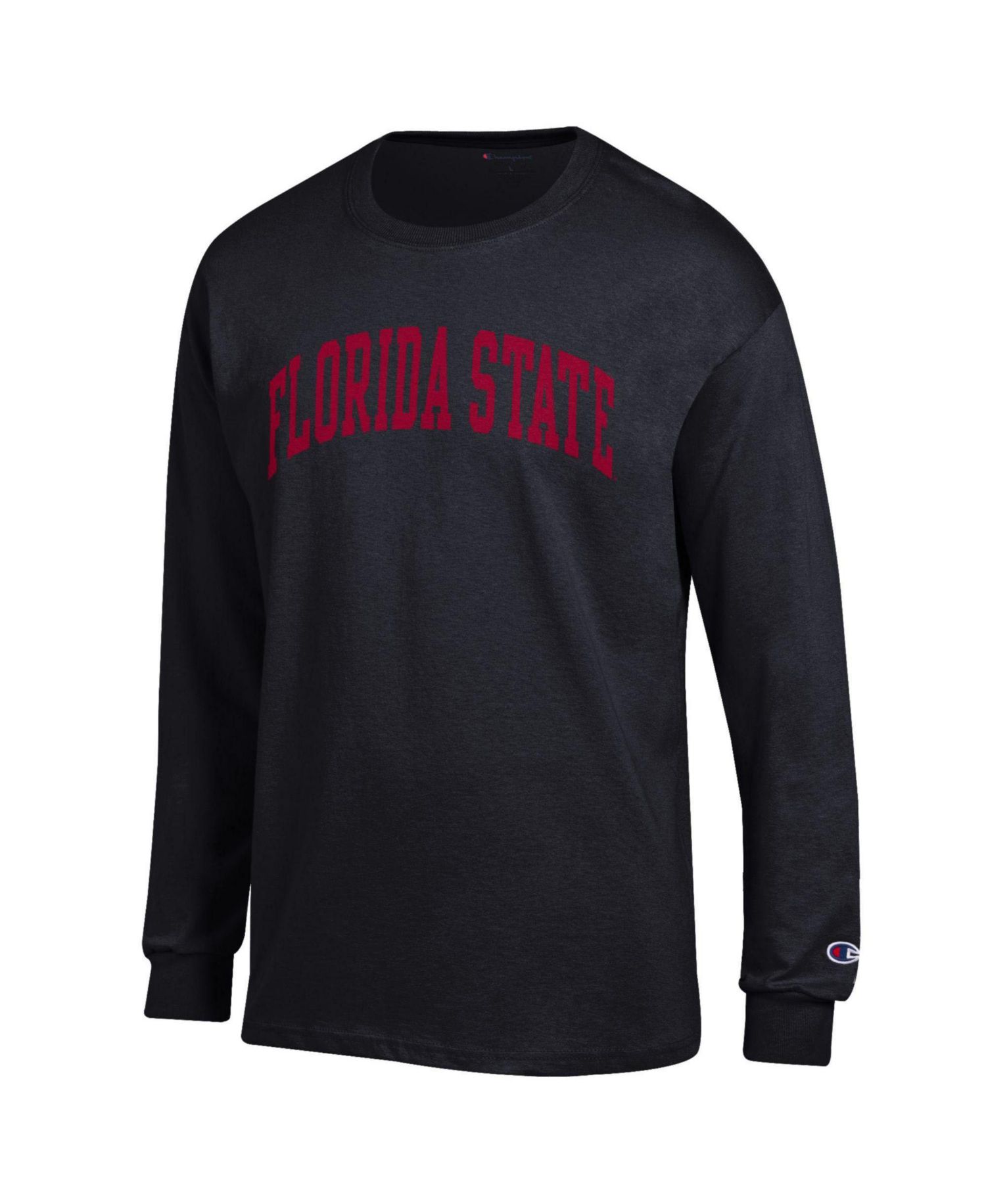 Men's Black Florida State Seminoles Basic Arch Long Sleeve T-Shirt