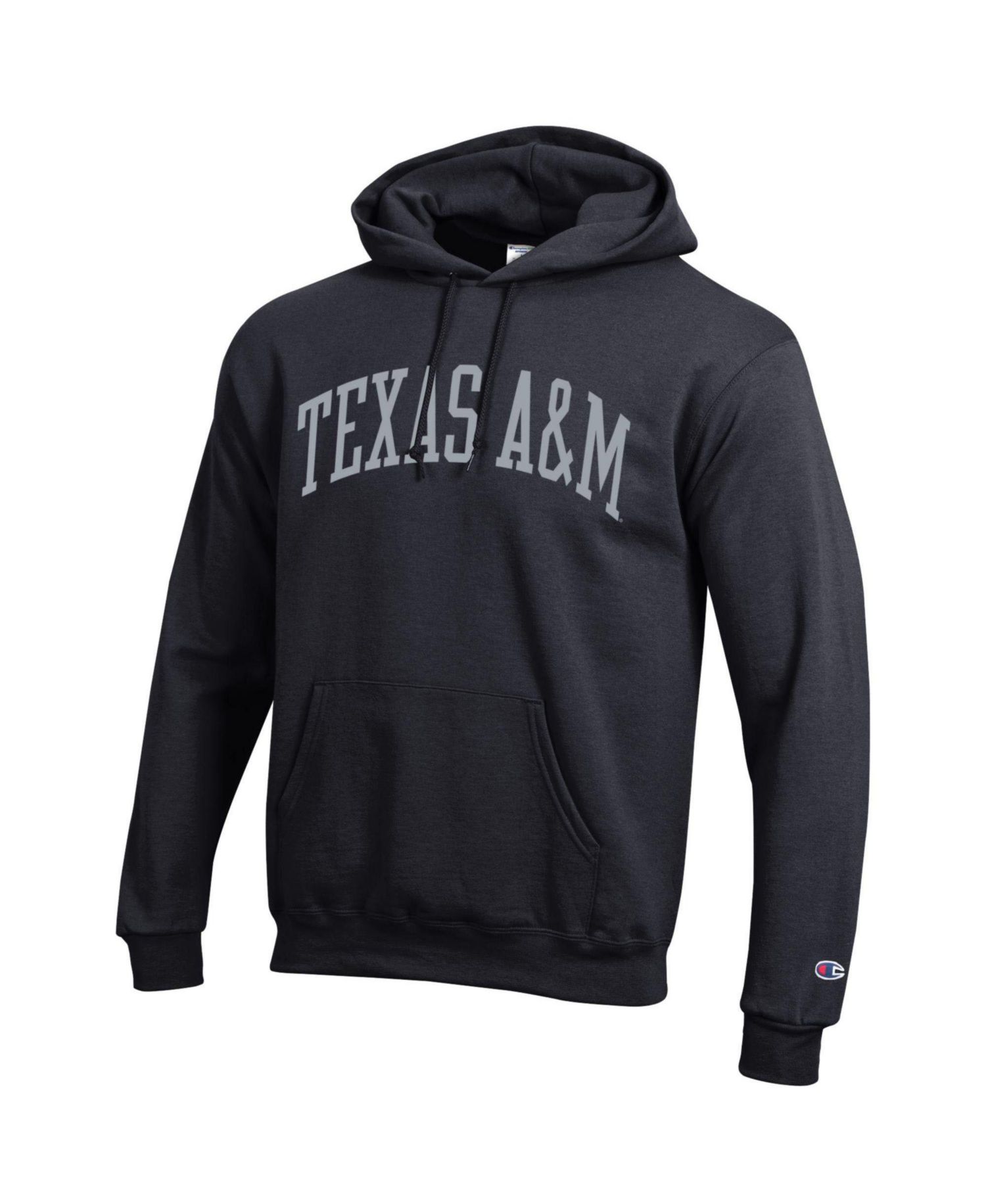 Men's Black Texas A&M Aggies Basic Arch Fleece Pullover Hoodie