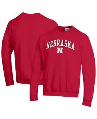 Men's&nbsp;Champion Scarlet Nebraska Huskers Arch Over Logo Pullover Sweatshirt
