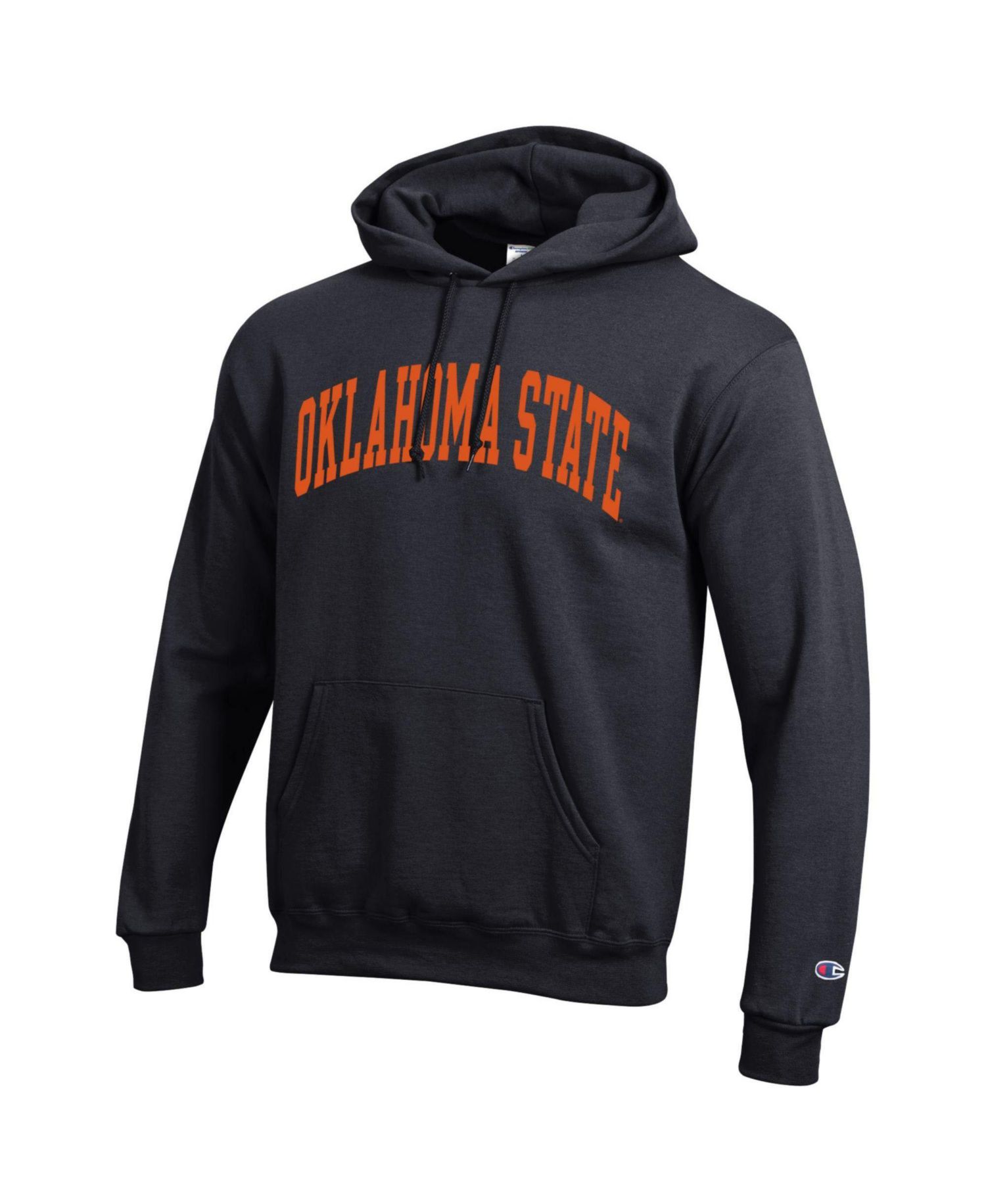 Men's Black Oklahoma State Cowboys Basic Arch Fleece Pullover Hoodie