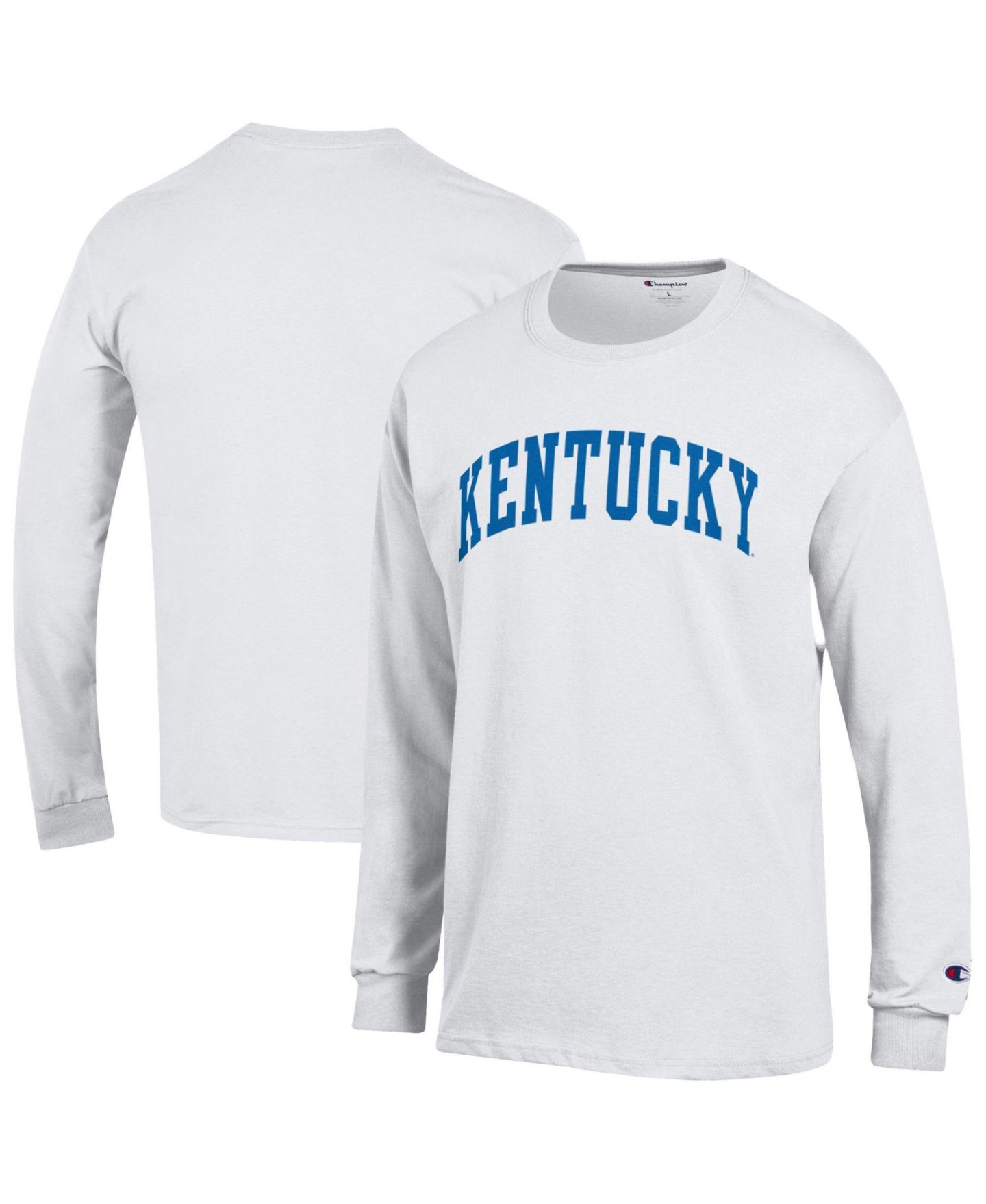 Мужская футболка Champion White Kentucky Wildcats Basic Arch Long Sleeve — фото 1