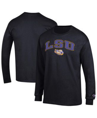 Men's&nbsp;Champion Black LSU Tigers Arch Over Logo Long Sleeve T-Shirt