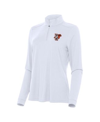 Women's White Bowling Green St. Falcons Intent Quarter-Zip Top