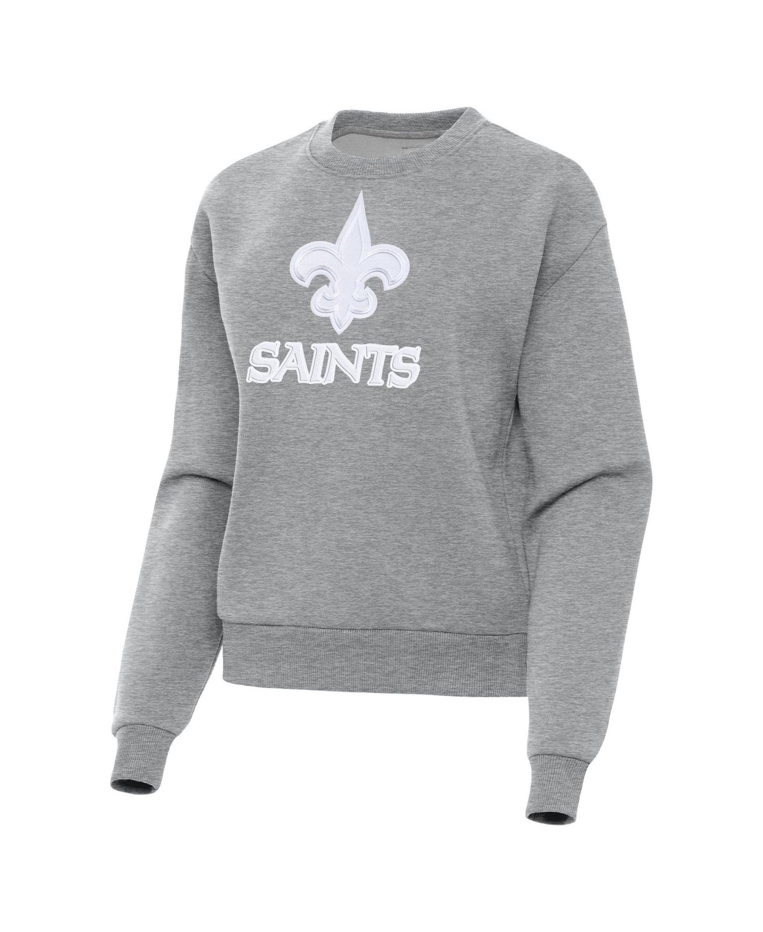 Women's New Orleans Saints Victory Dropped-Shoulder Embroidered Pullover Sweatshirt
