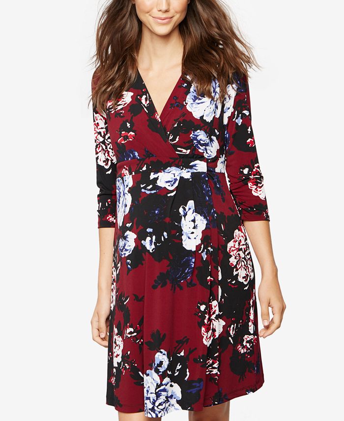 A Pea in the Pod Maternity FloralPrint Wrap Dress Macy's