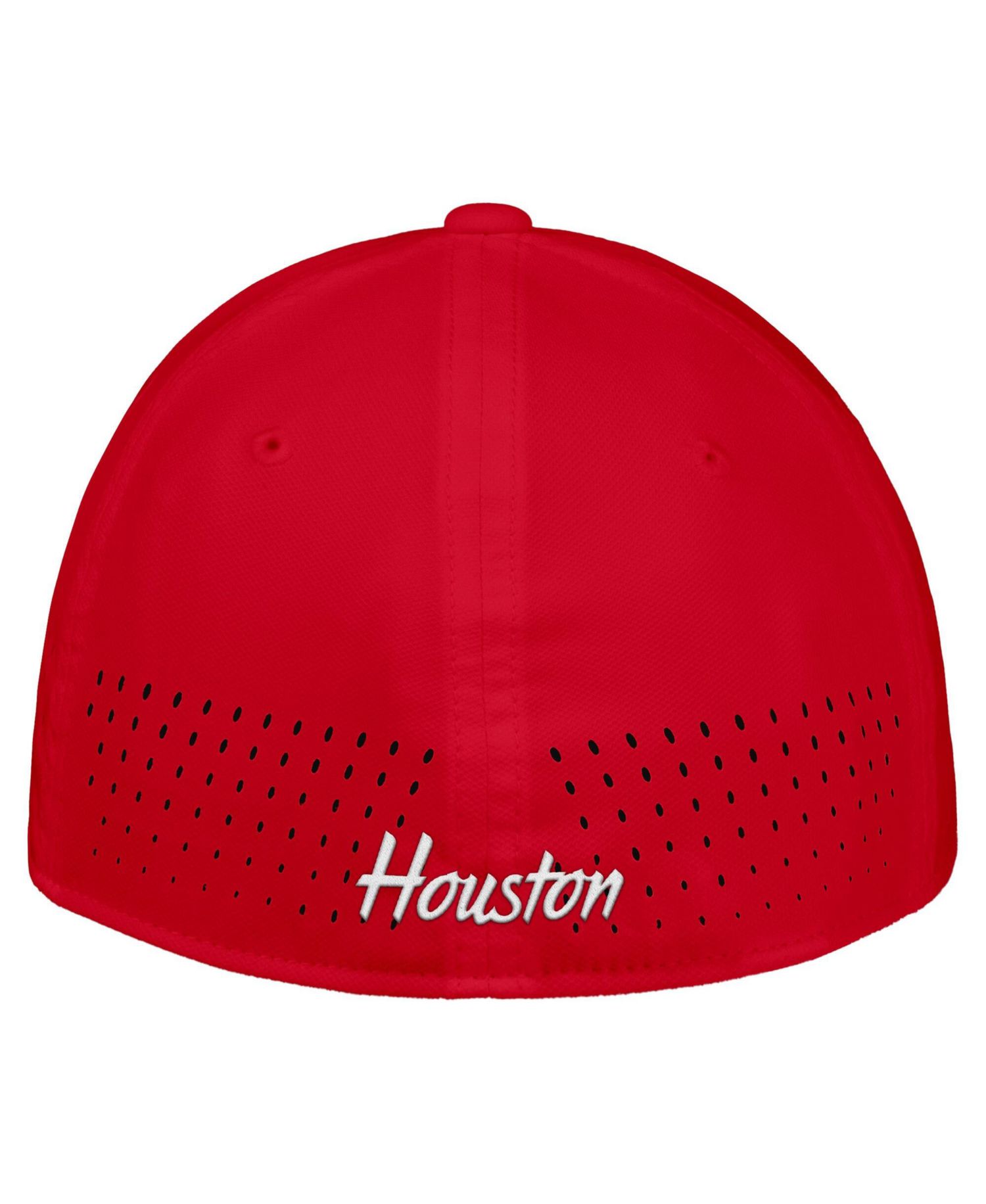 Men's Red Houston Cougars 2026 On-Field AeroBill SwooshFlex Dri-FIT Hat