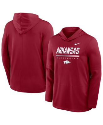 Men's Cardinal Arkansas Razorbacks 2026 Sideline Dri-FIT Lightweight Hoodie