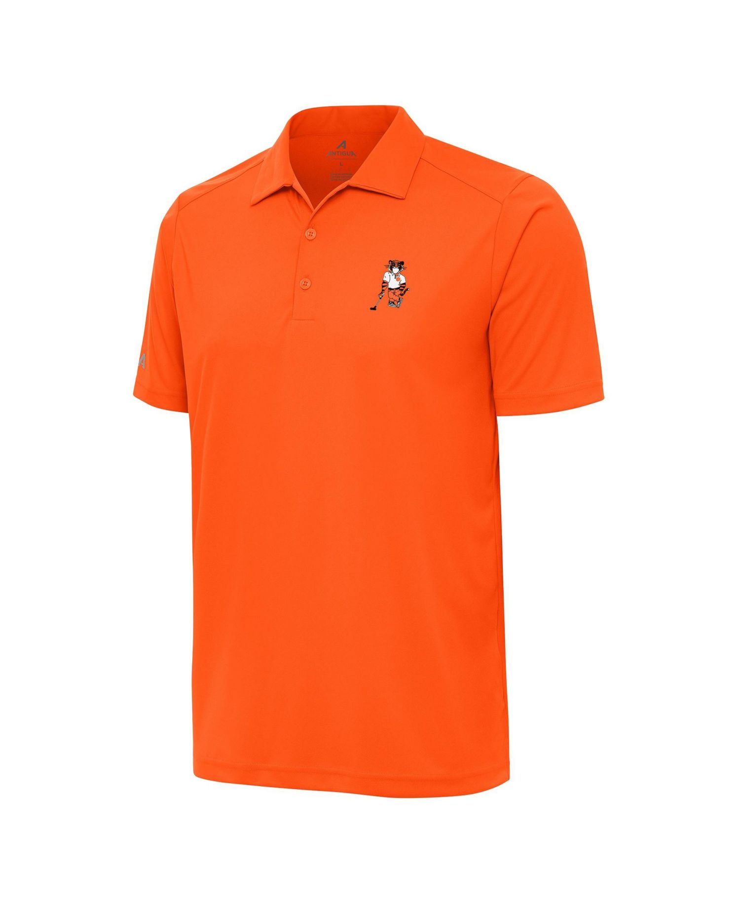 Men's Orange Clemson Standing Tiger Golf Tribute Polo Shirt