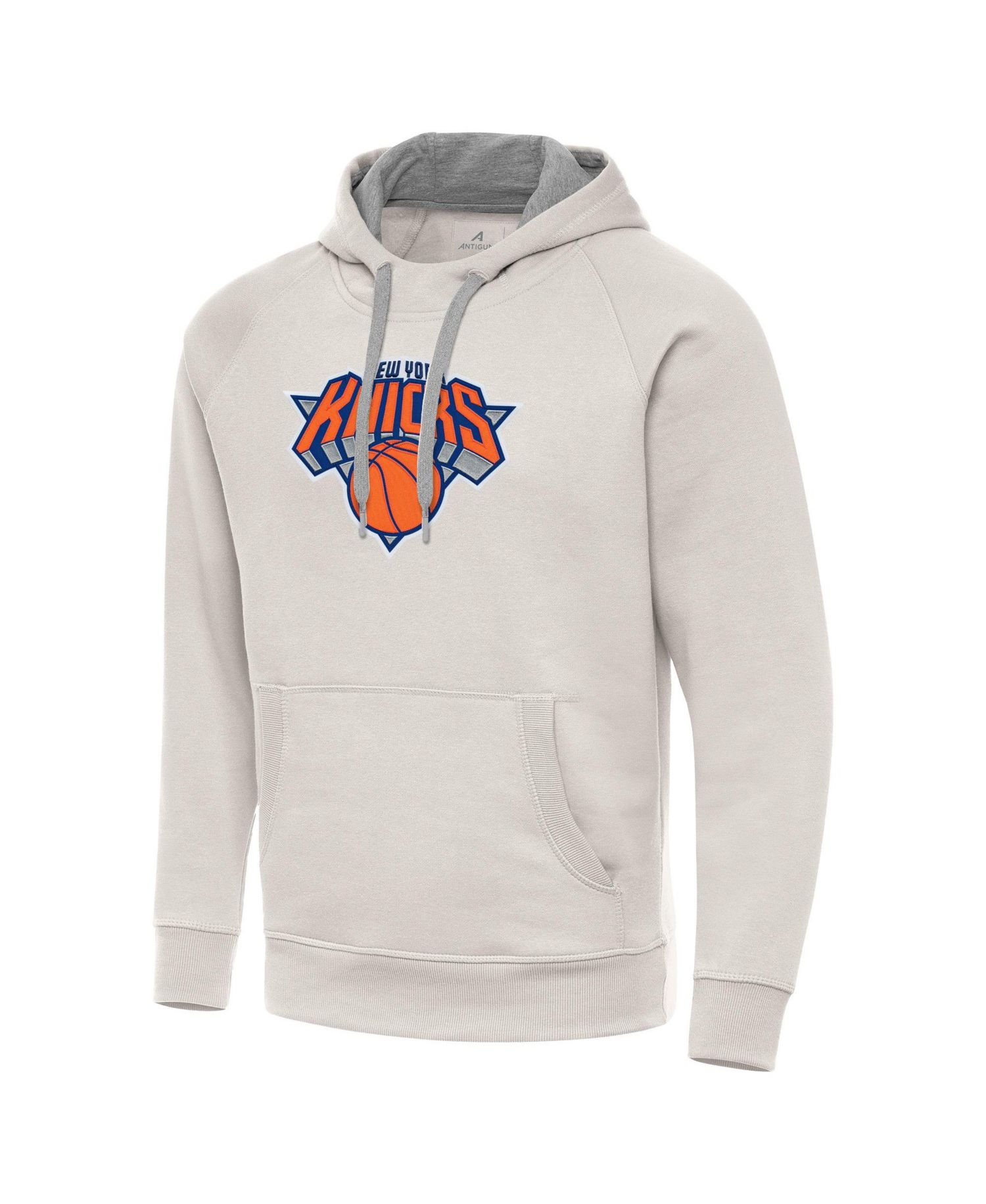 Men's Cream New York Knicks Big Logo Victory Pullover Hoodie