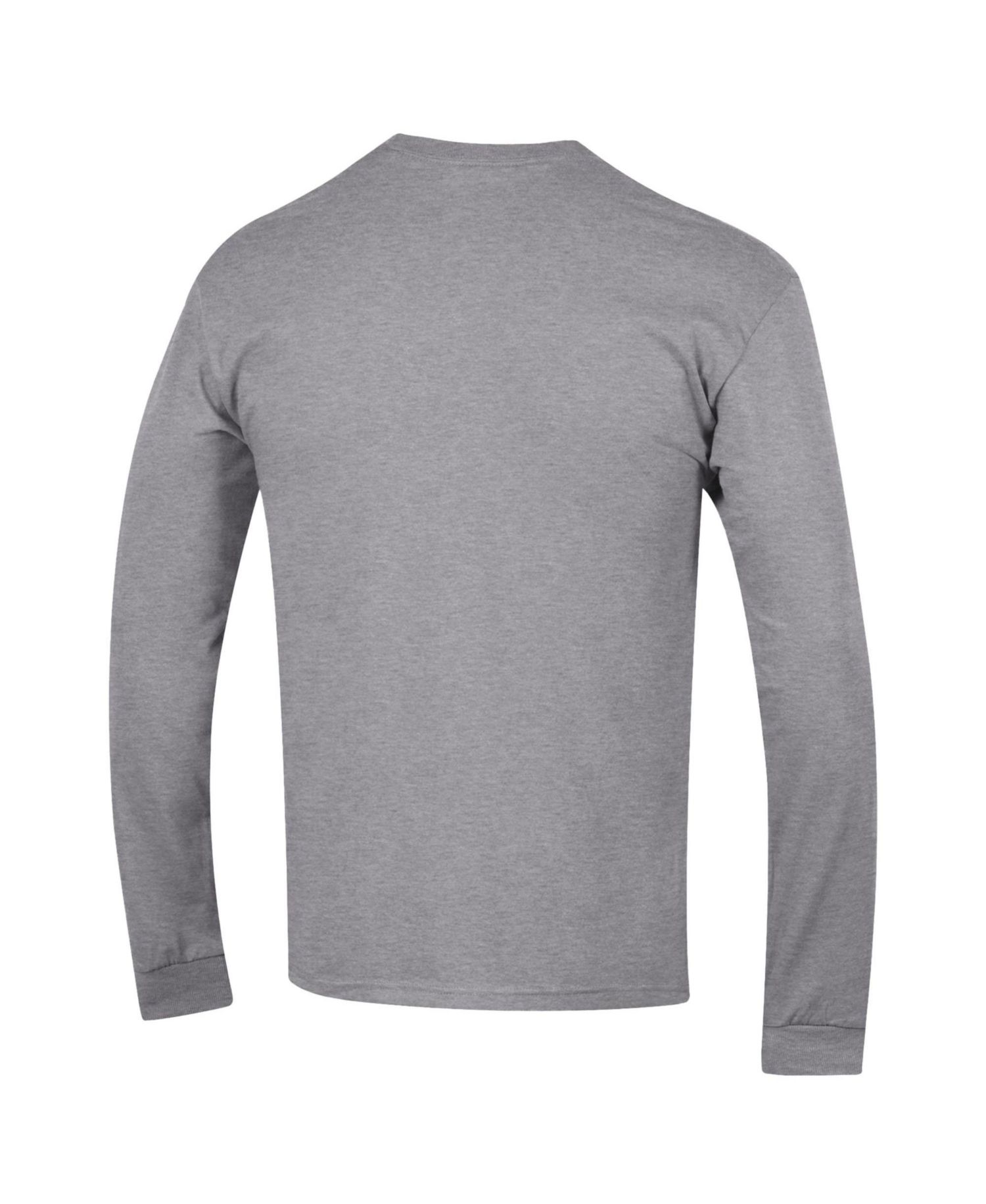 Men's Heather Gray Army Black Knights Arch Over Logo 2-Hit Long Sleeve T-Shirt