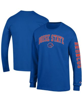 Men's Royal Boise State Broncos Arch Over Logo 2-Hit Long Sleeve T-Shirt