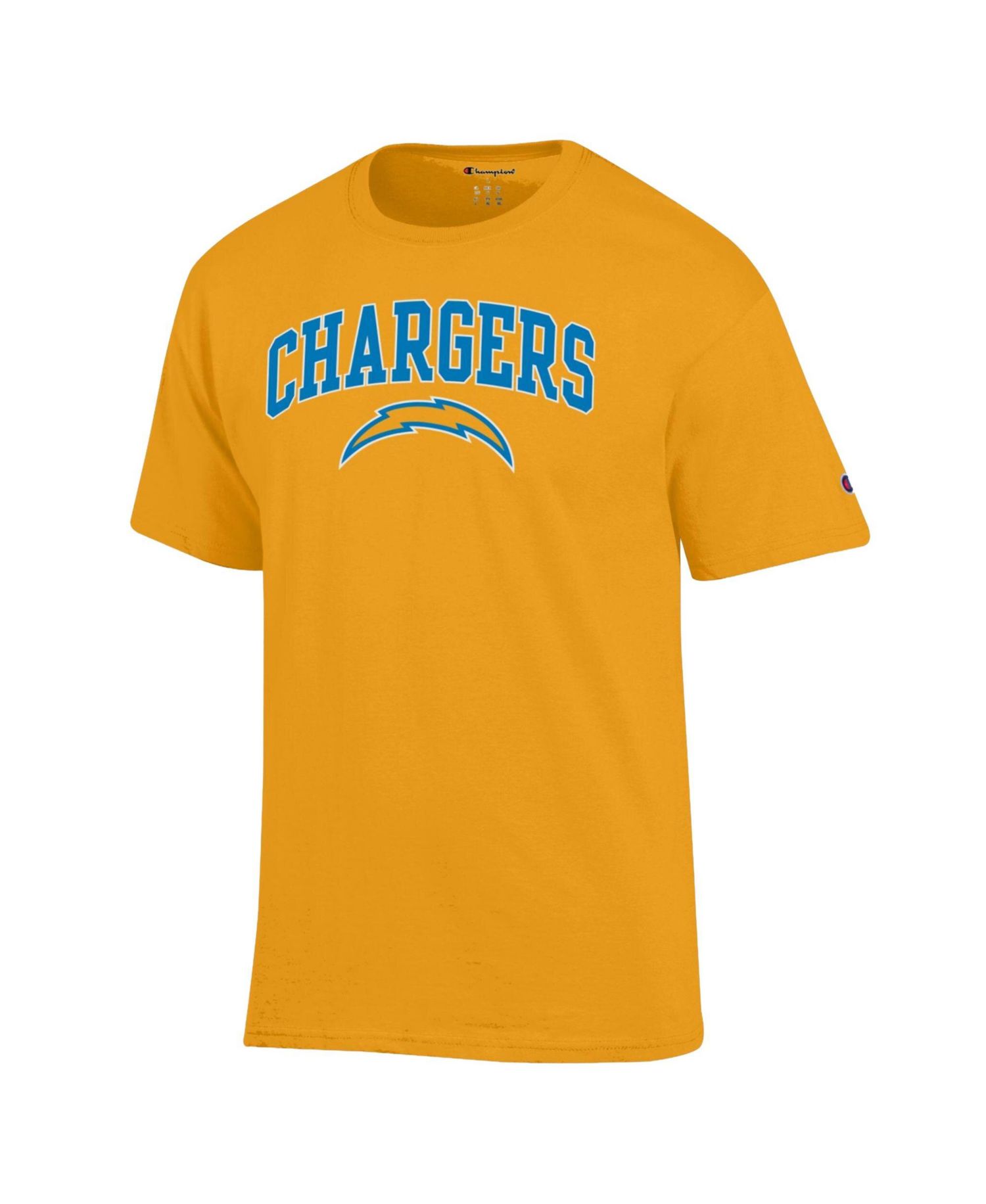 Men's Gold Los Angeles Chargers Arch Over Logo T-Shirt