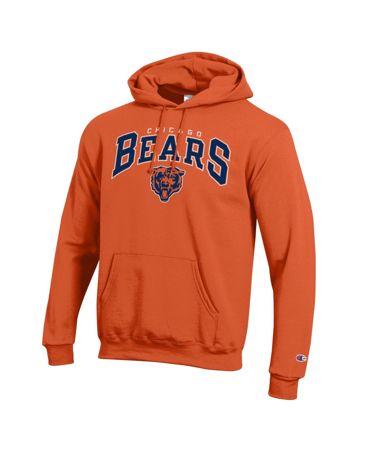 Men's Orange Chicago Bears Power Blend Arch over Logo Hoodie