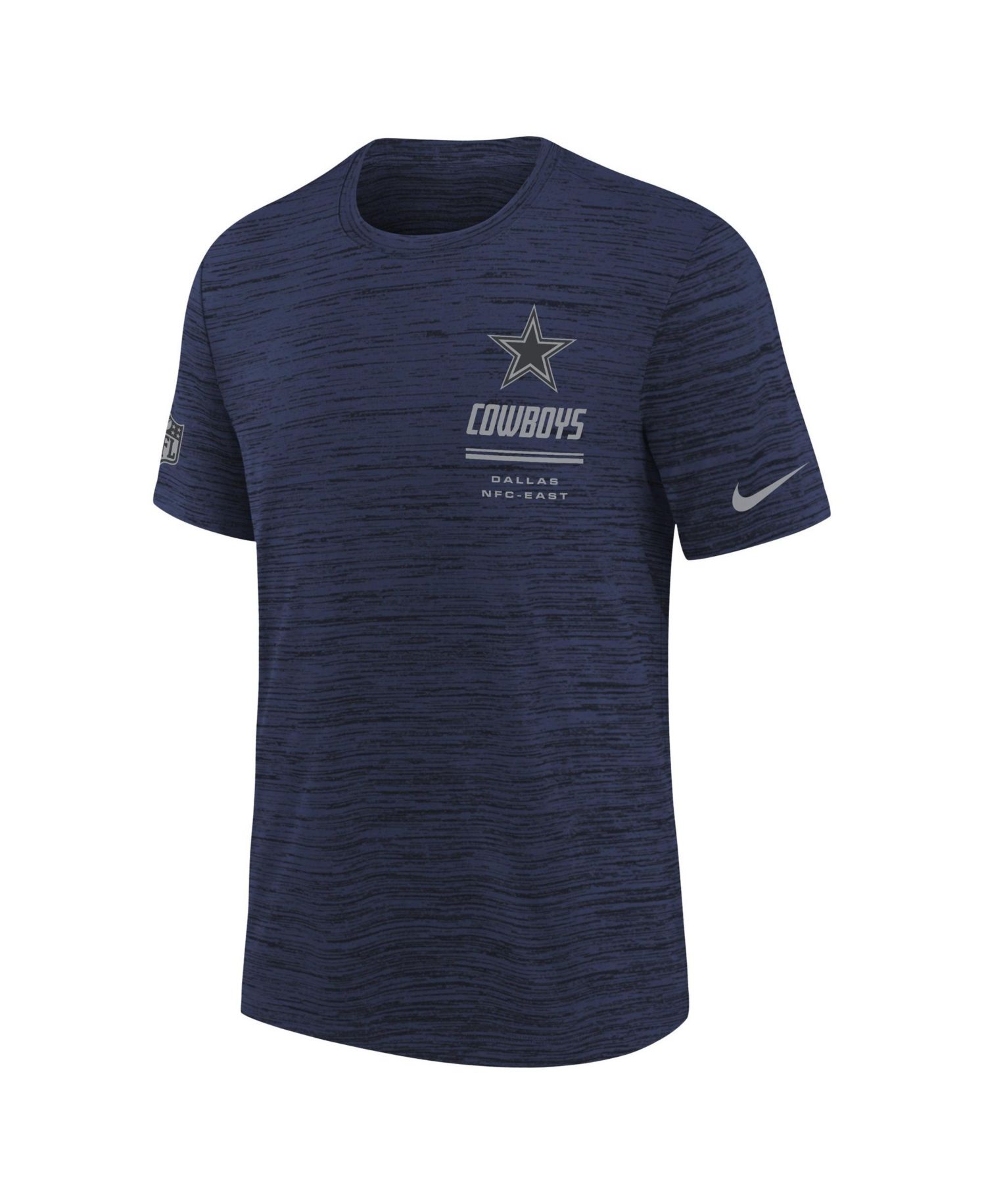 Big Boys and Girls Navy Dallas Cowboys Sideline Velocity Dri-FIT T-Shirt