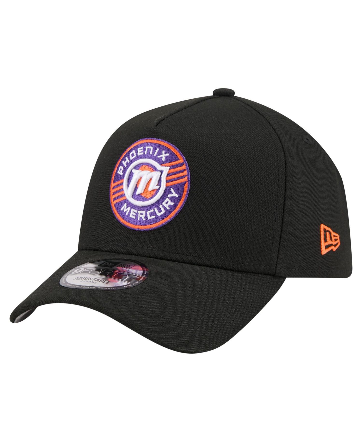 Men's and Women's Black Phoenix Mercury Core Logo A-Frame 9FORTY Adjustable Hat