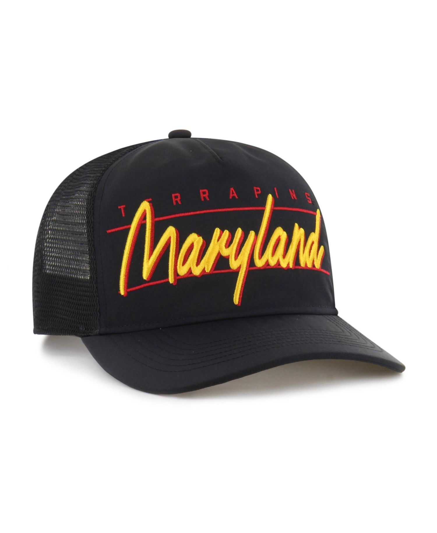 Men's and Women's Black Maryland Terrapins Brrr Condor Mesh Hitch Adjustable Hat