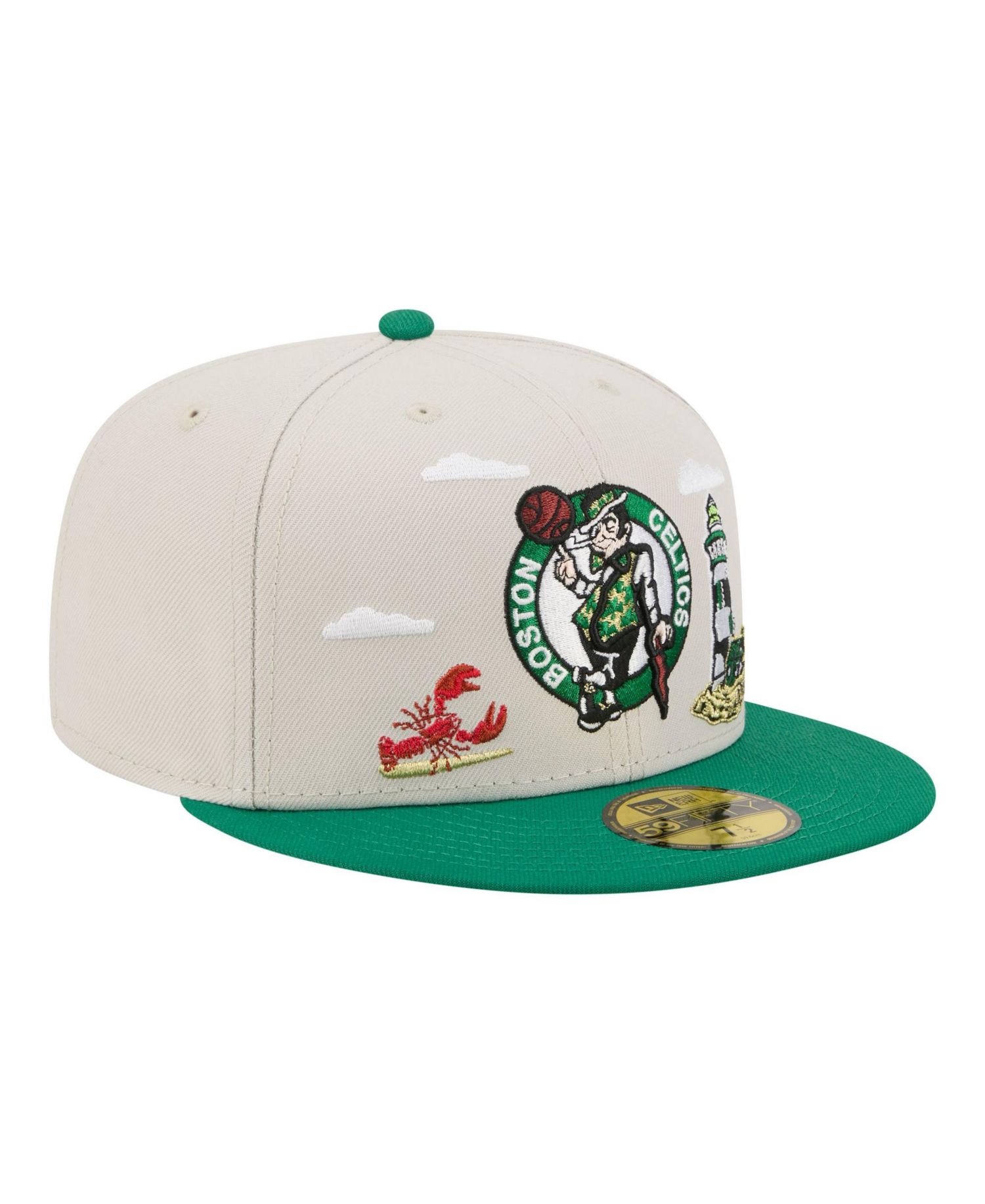 Men's Tan/Kelly Green Boston Celtics Localized City Icon 59FIFTY Fitted Hat