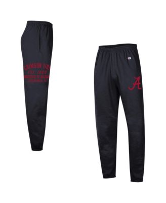 Men's Black Alabama Crimson Tide Powerblend Banded Fleece Sweatpants