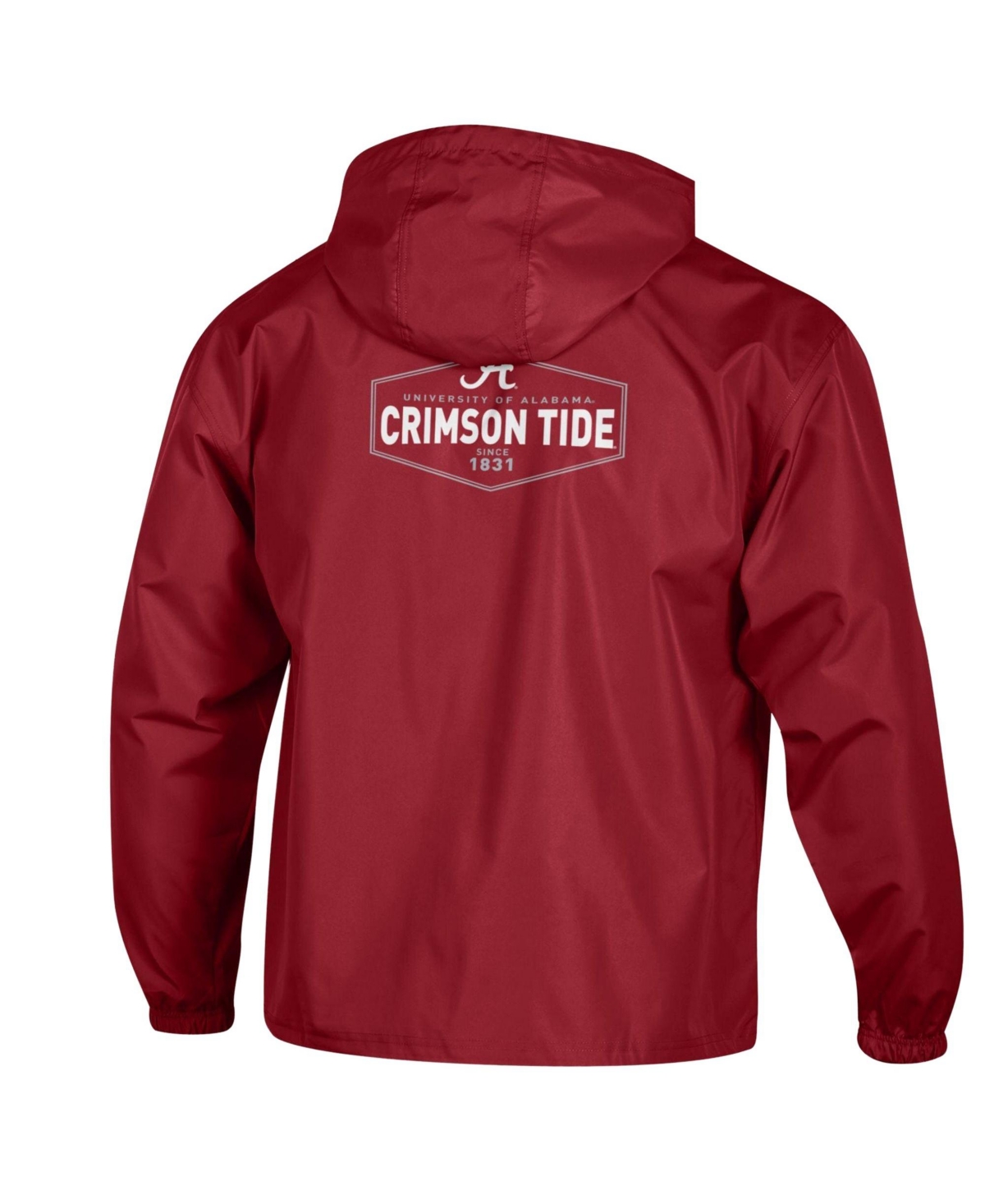 Champion Men's Crimson Alabama Tide Delay Packable Half-Zip Jacket