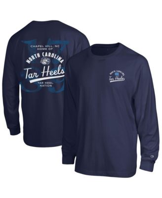 Men's Navy North Carolina Tar Heels Laminated All-Star Long Sleeve T-Shirt