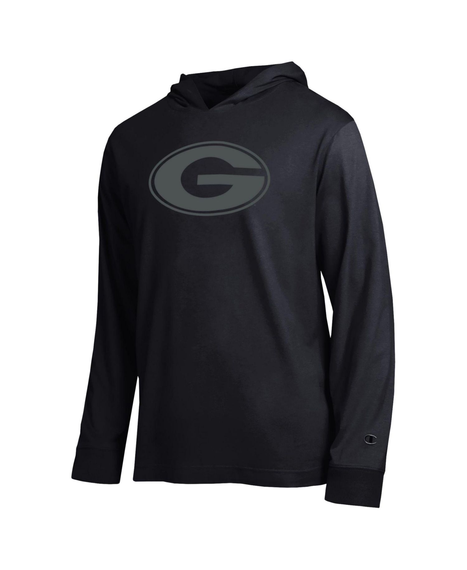 Men's Black Georgia Bulldogs Tonal All-Star Long Sleeve Hooded T-Shirt