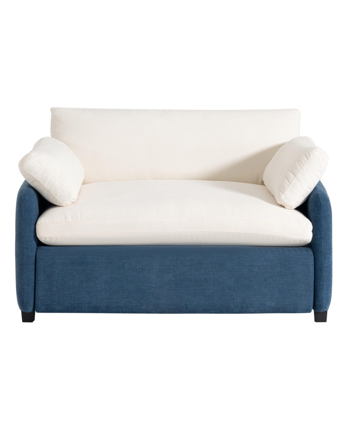 Boyel Living Oversized Chenille Single Sofa Chair with Color Blocking and Pillows for Room