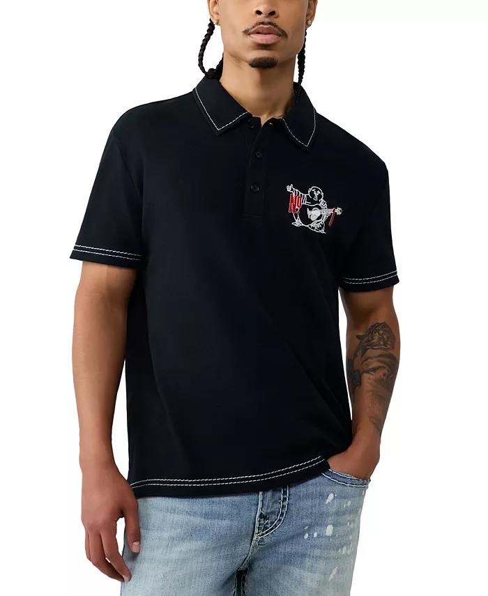 Men's Buddha Logo Polo Shirt - thumbnail 2