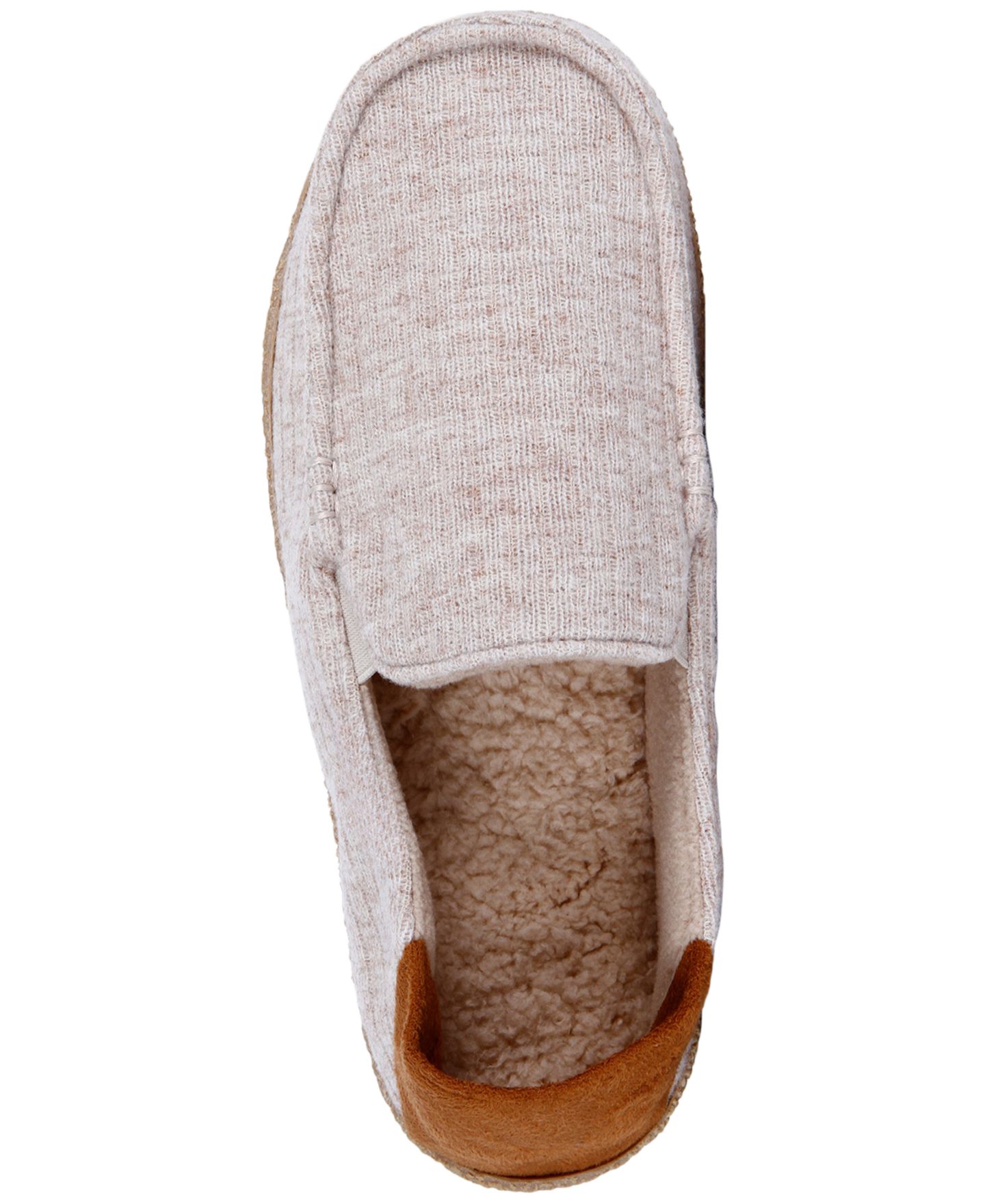 Мужские тапочки Isotoner Knit Moccasin Slippers, цвет: Овсяный — фото 4