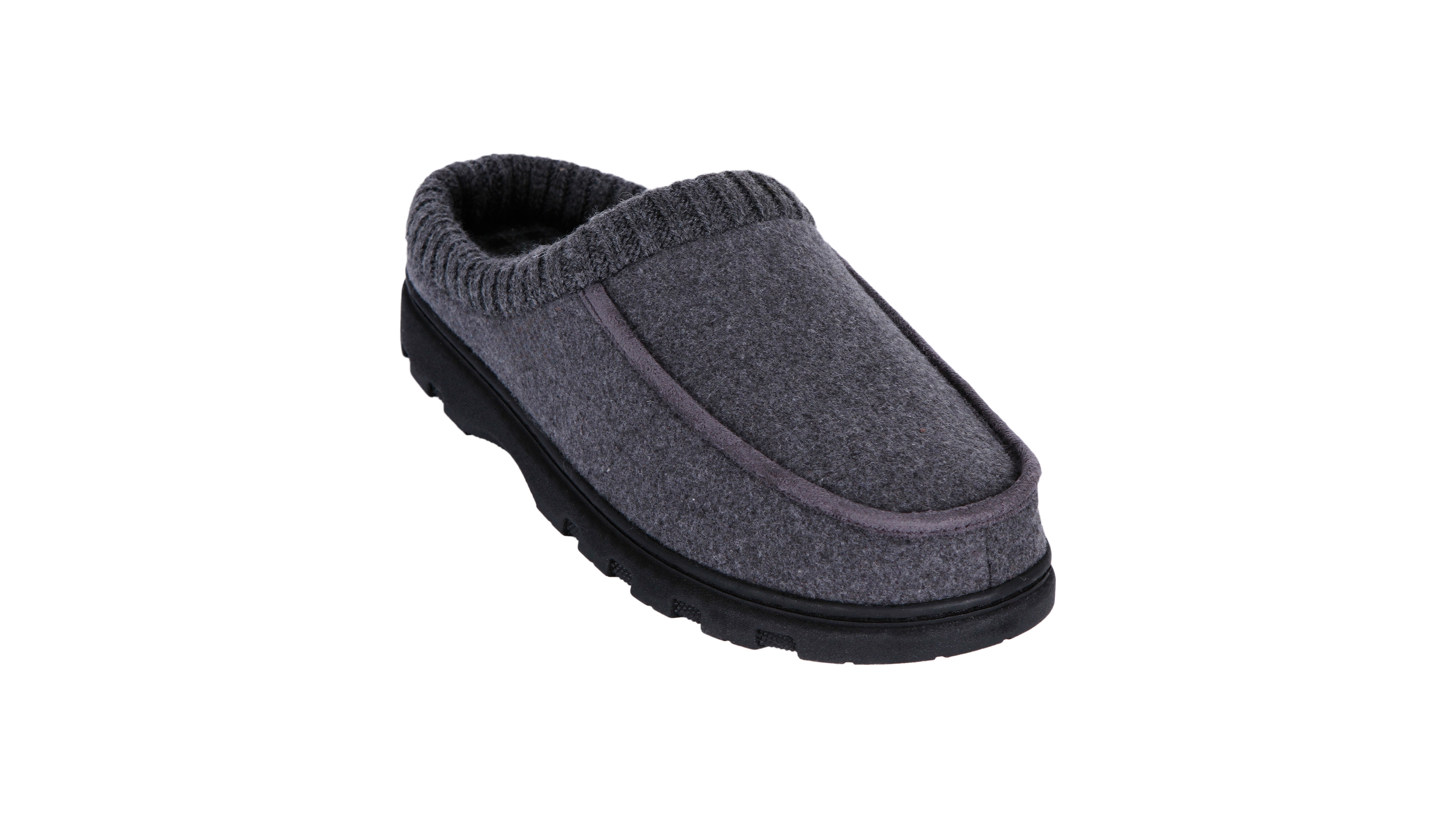 Isotoner Men's Knit Collar Sock Clog Slippers